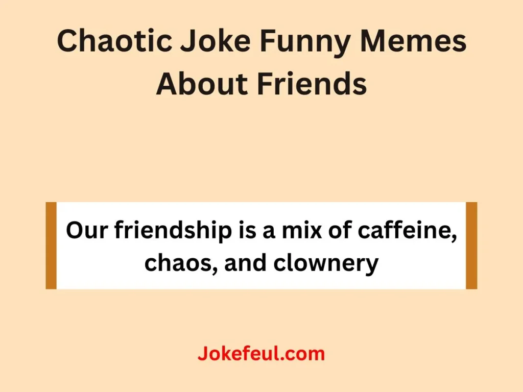 Chaotic Joke Funny Memes About Friends