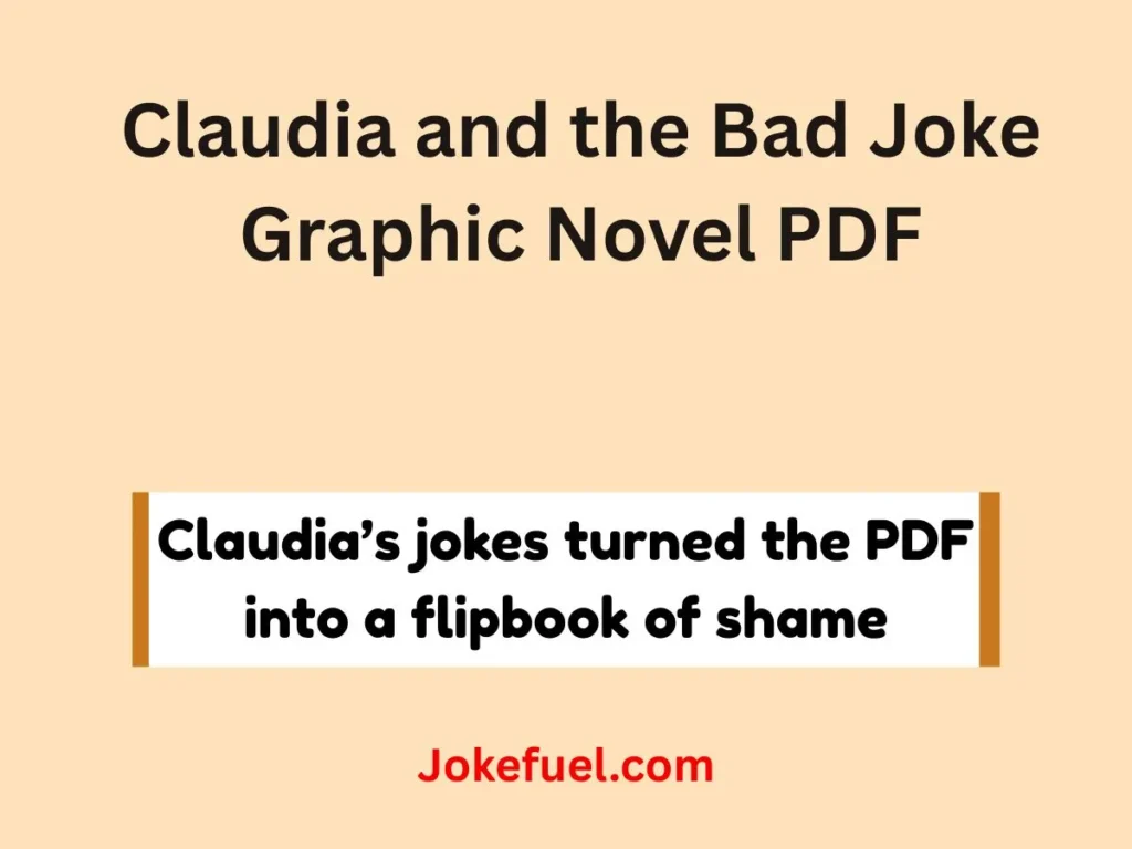 Claudia and the Bad Joke Graphic Novel PDF