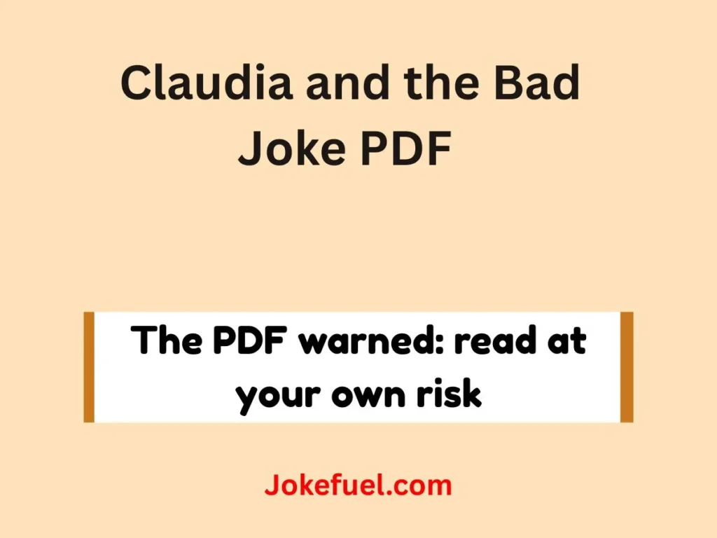 Claudia and the Bad Joke PDF