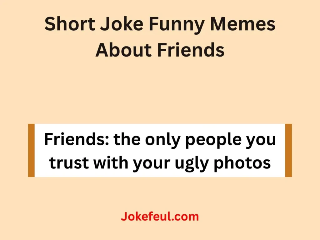 Short Joke Funny Memes About Friends